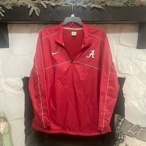 Alabama Crimson Tide On Authentic Nike Windbreaker Jacket Like new1/4 zip sizeXL - Picture 1 of 8